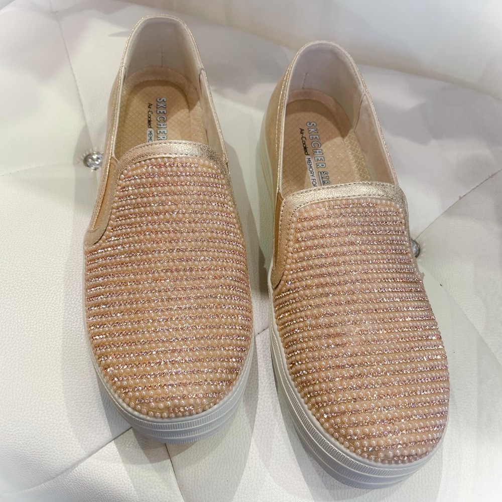 Sketchers memory foam air cooled bling sneakers